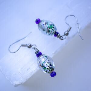 Vintage Beaded Confetti Earrings
